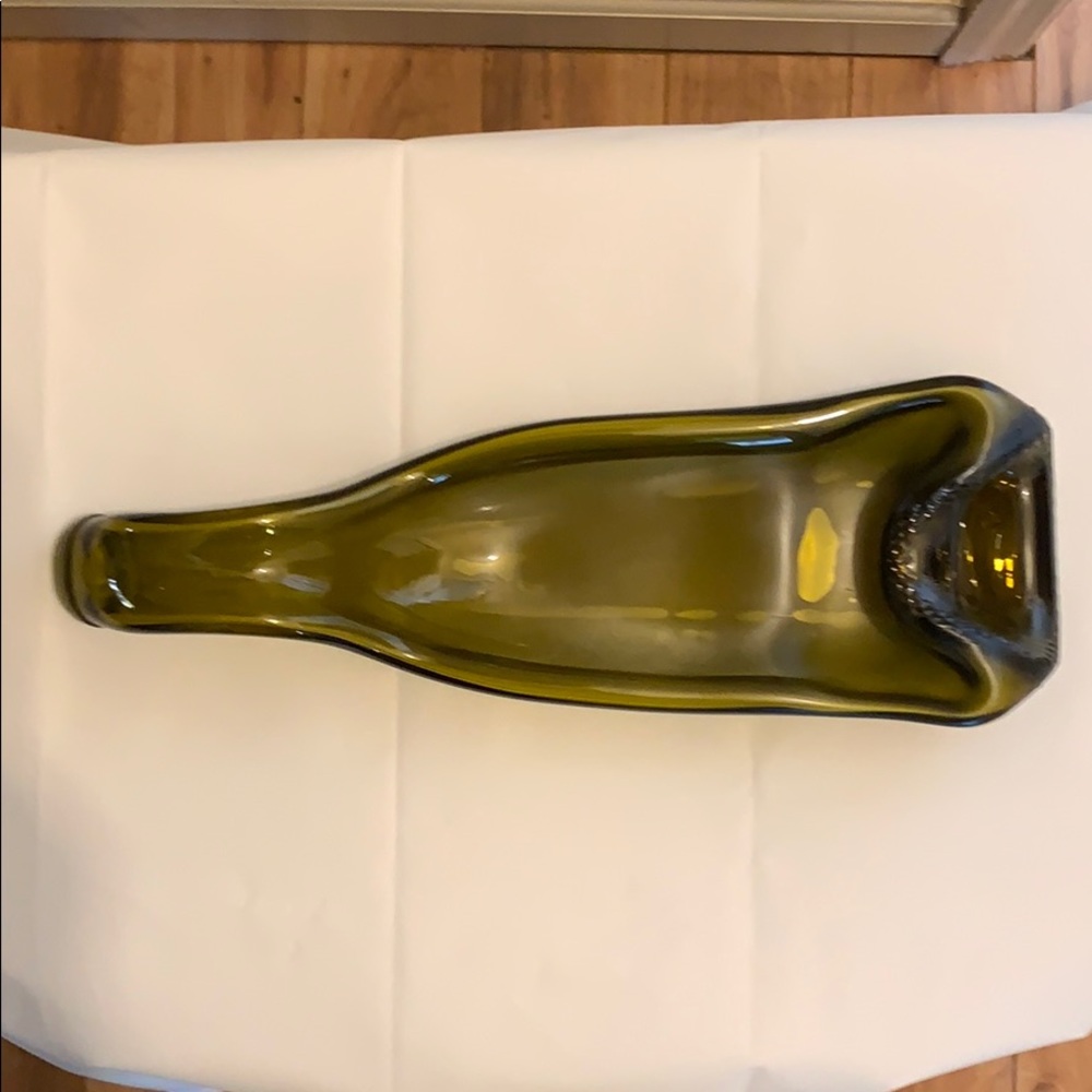 Handmade Antique Green Wine Bottle Spoon Rest